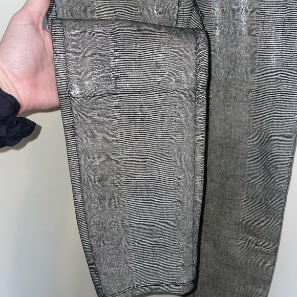 Helmut Lang Lamb Leather Carbon Rift Stretch Leather Leggings Size 4 - Picture 3 of 10